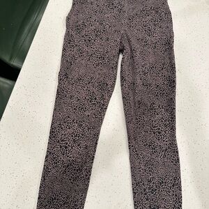 SPANX Black and Tan Patterned Jeggings